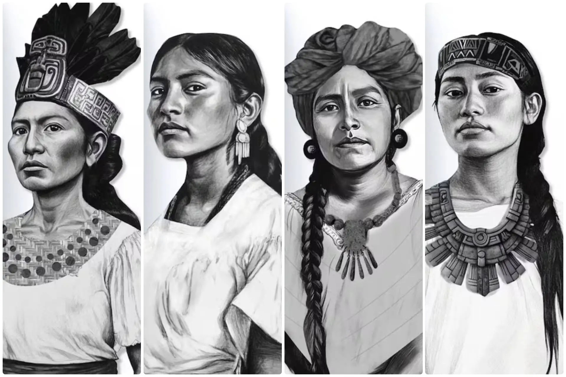 The federal government's official emblem symbolizes the ancestral strength, knowledge, and diversity of Indigenous women across Mexico’s cultures. It highlights four figures that represent Mexica, Maya, Mixtec, and Toltec traditions.