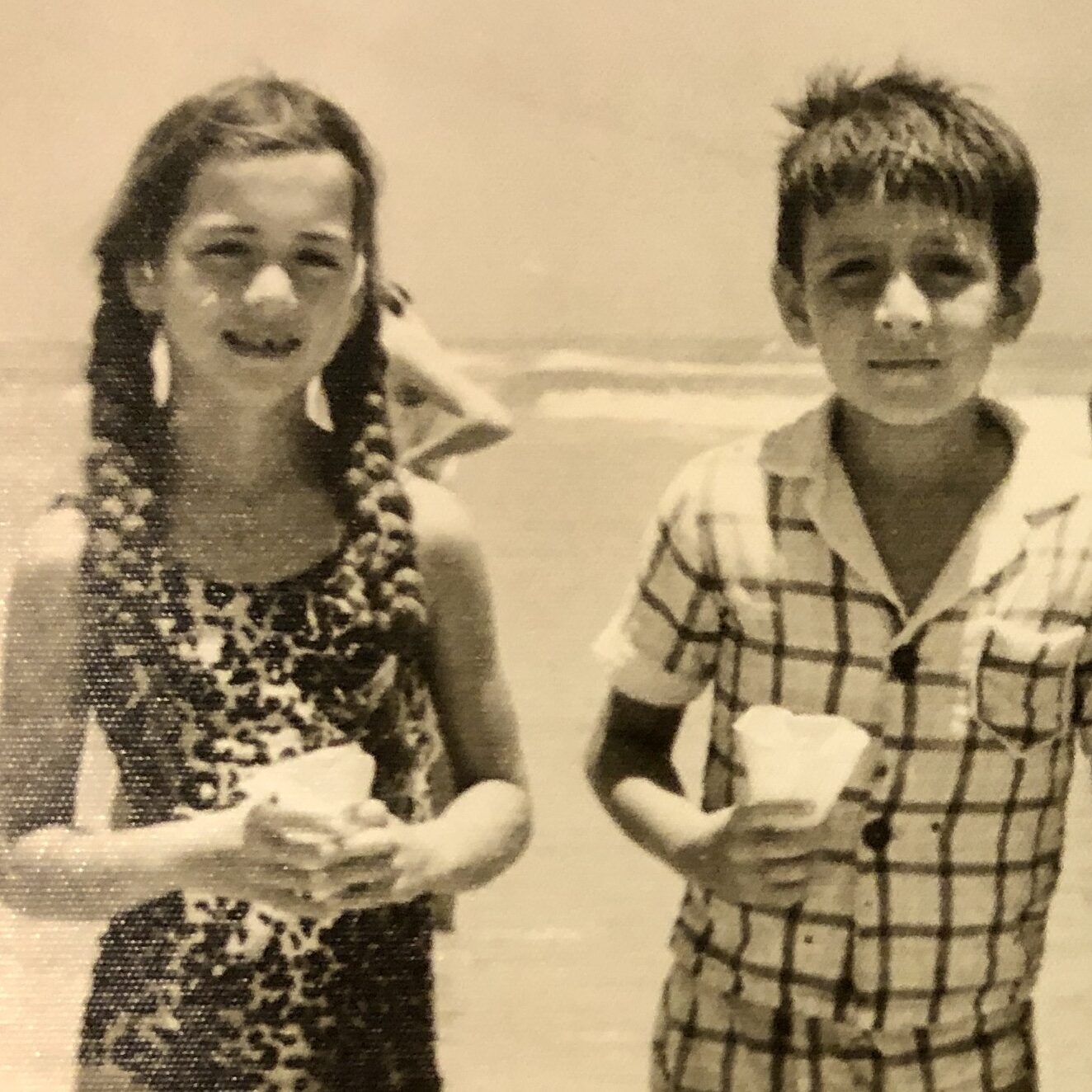 Manuela and Moises at the Tampico playa.